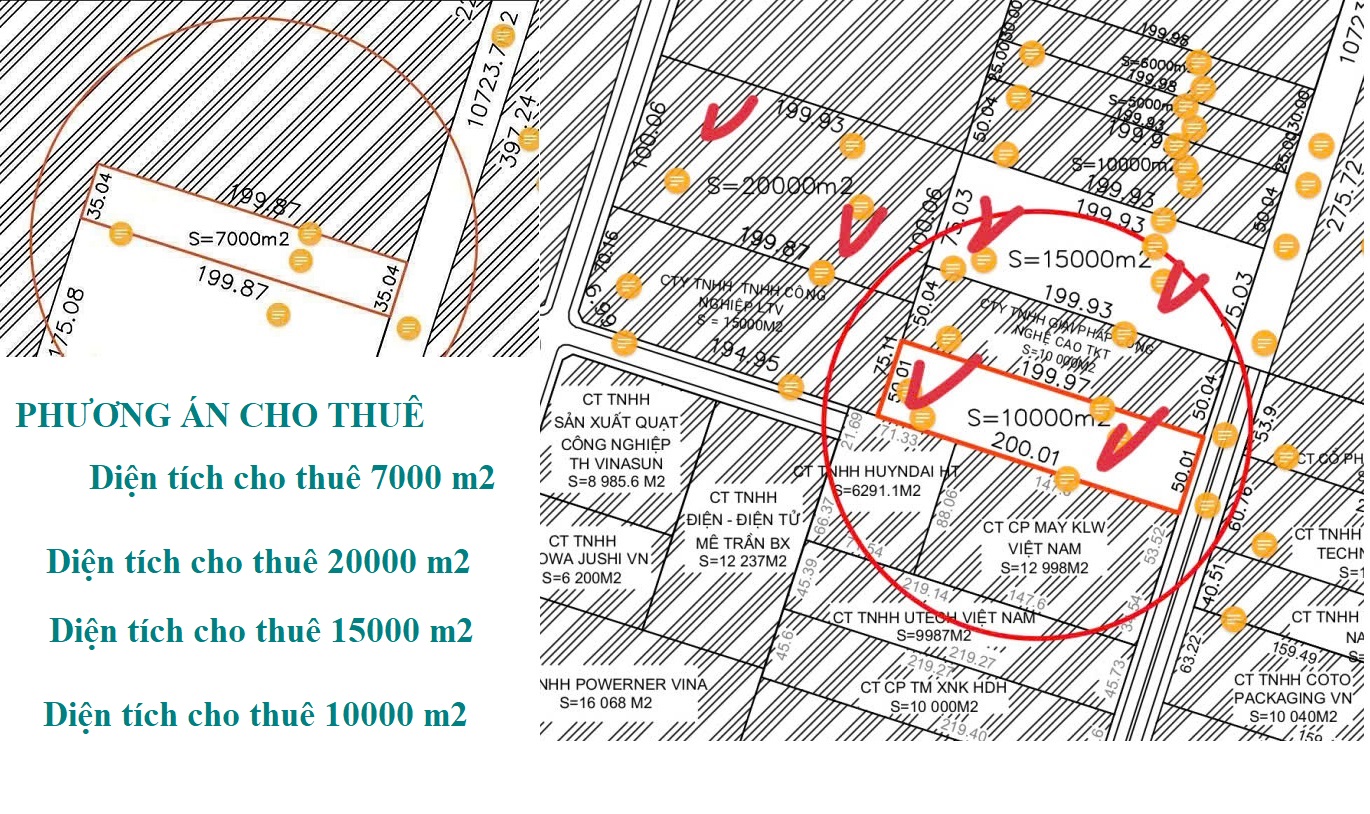 Lô đất 7000 m2 và 20000 m2 15000 m2 và 10000 m2 cần bán chuyển nhượng trong khu công nghiệp KCN Bình Xuyên - Vĩnh Phúc - Tỉnh Phú Thọ