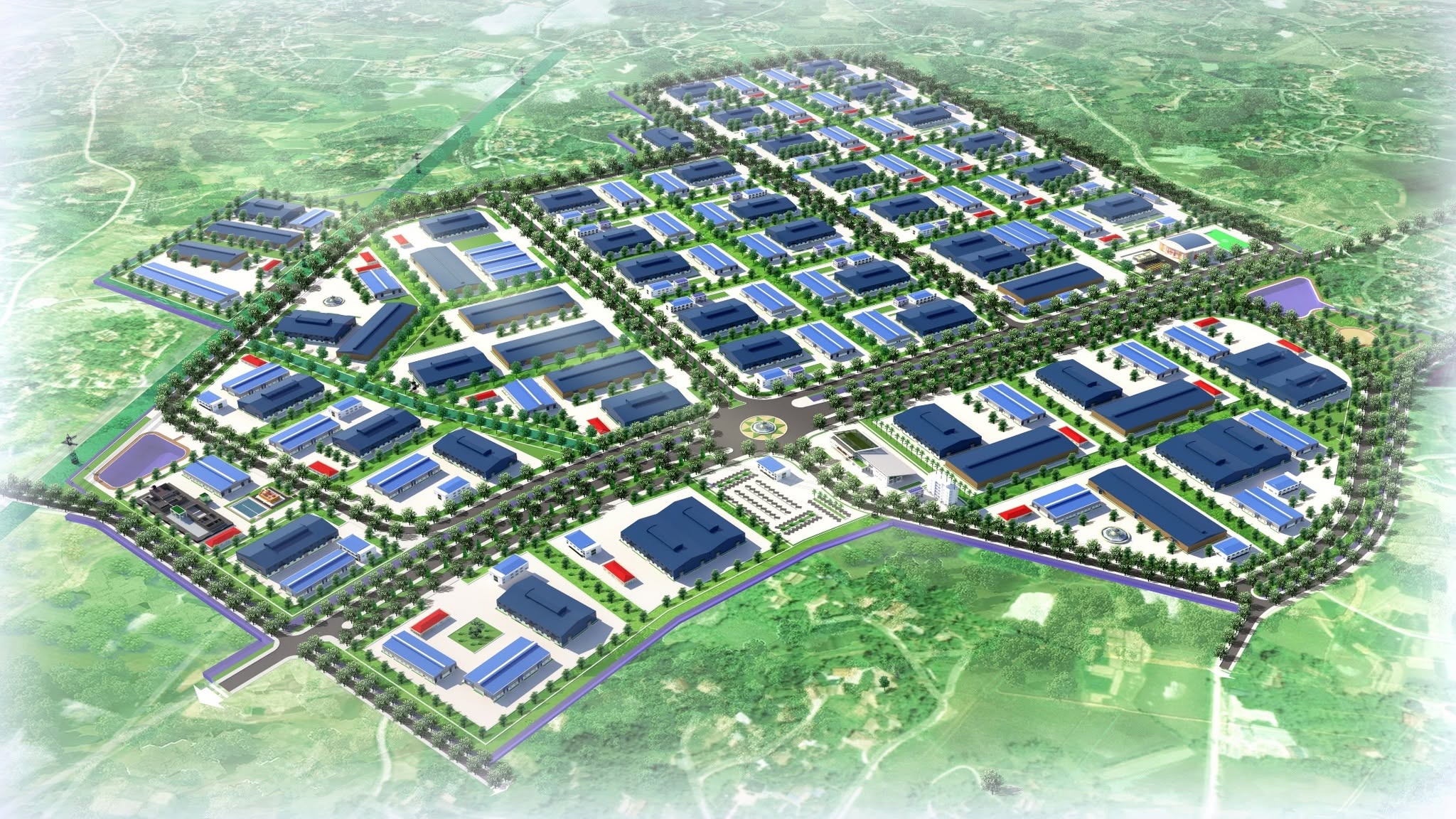 Mô hình quy hoạch tổng thể KCN Sông Lô 2 - Tỉnh Phú Thọ