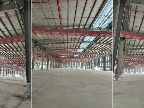 Cho thuê 02 nhà xưởng trong khu công nghiệp Bình Phú có diện tích là 12800 m2 và 6400 m2. Cả 02 xưởng đều mới xây dựng xong chưa sử dụng; có đầy đủ PCCC tự động và hút khói