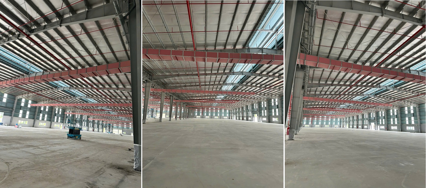 Cho thuê 02 nhà xưởng trong khu công nghiệp Bình Phú có diện tích là 12800 m2 và 6400 m2. Cả 02 xưởng đều mới xây dựng xong chưa sử dụng; có đầy đủ PCCC tự động và hút khói