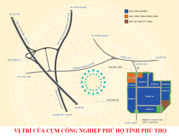 Vị trí của Cụm công nghiệp Phú Hộ - Tỉnh Phú Thọ